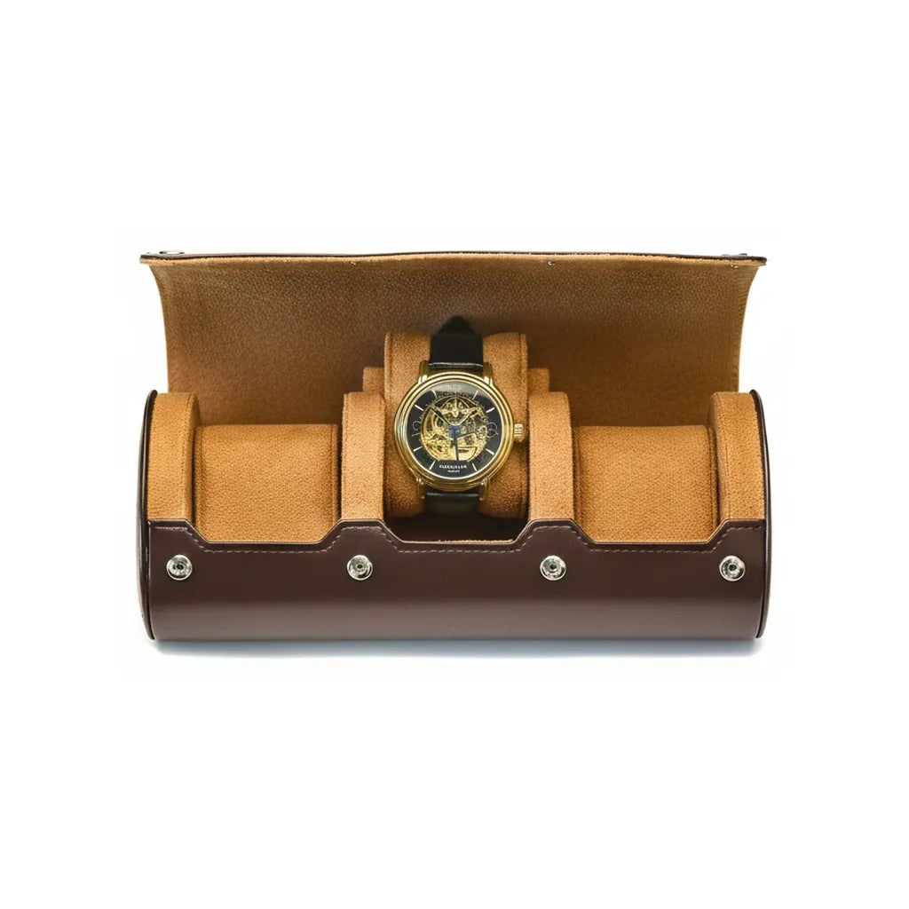 Coffret de voyage 3 montres en similicuir élégant