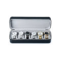 Boîte de rangement pour 6 montres en similicuir noir avec intérieur en velours