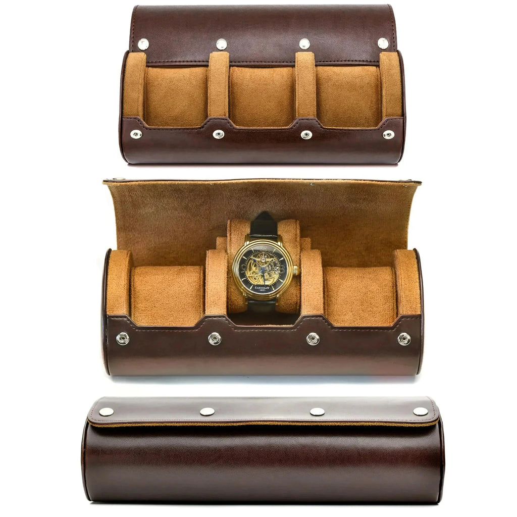 Coffret de voyage 3 montres en similicuir élégant